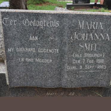 SMIT Maria Johanna nee STIGLINGH 1918-1953