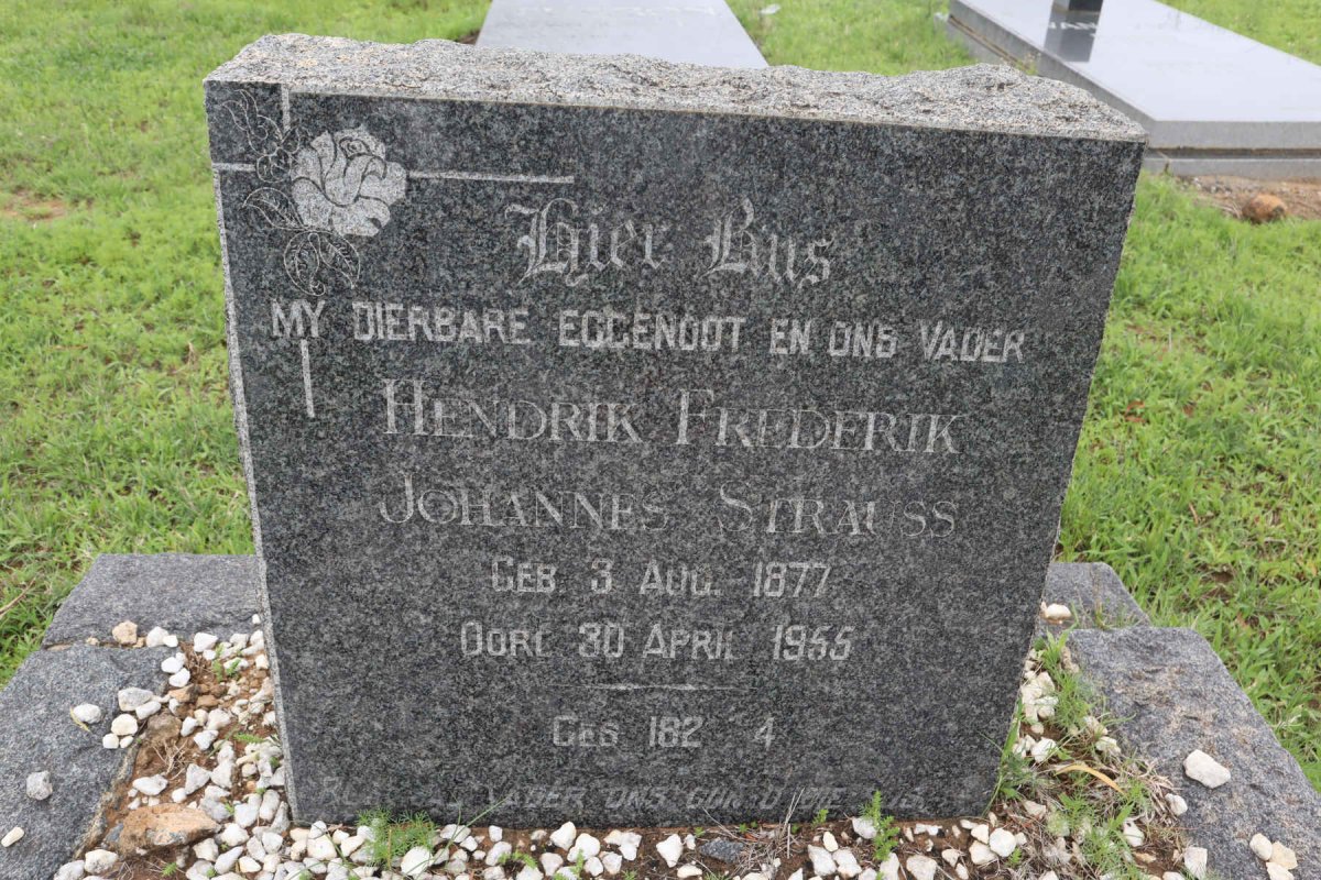 STRAUSS Hendrik Frederik Johannes 1877-1955