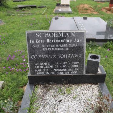 SCHOEMAN Cornelia Johanna 1909-2001