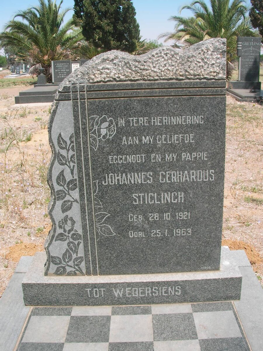 STIGLINGH Johannes Gerhardus 1921-1963