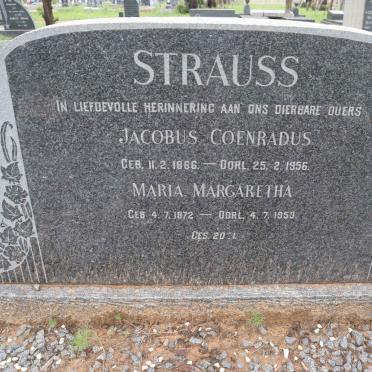 STRAUSS Jacobus Coenradus 1866-1956 &amp; Maria Margaretha 1872-1953