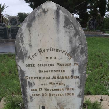 SEM Geertruida Johanna nee MEYER 1826-1900