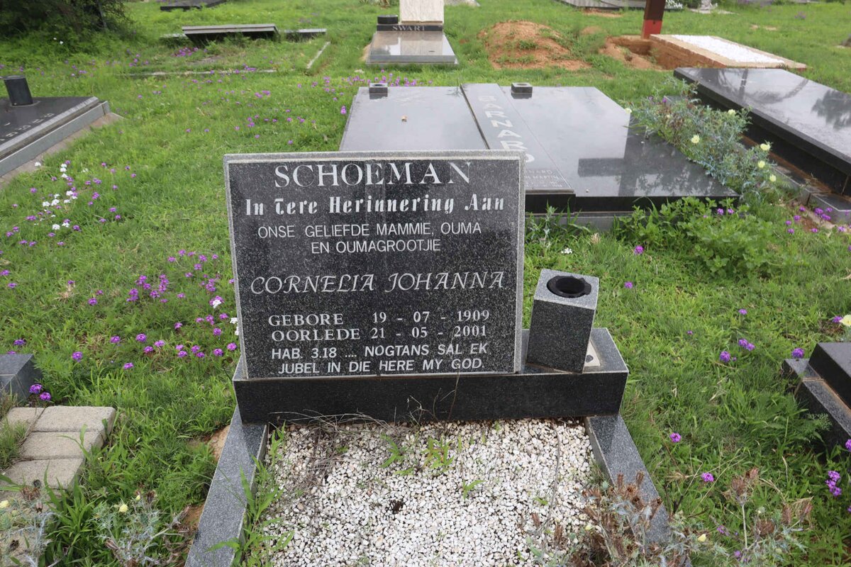 SCHOEMAN Cornelia Johanna 1909-2001