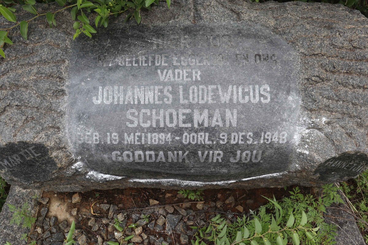 SCHOEMAN Johannes Lodewicus 1894-1948