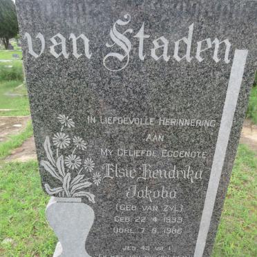 STADEN Elsie Hendrika Jakoba, van nee VAN ZYL 1933-1986