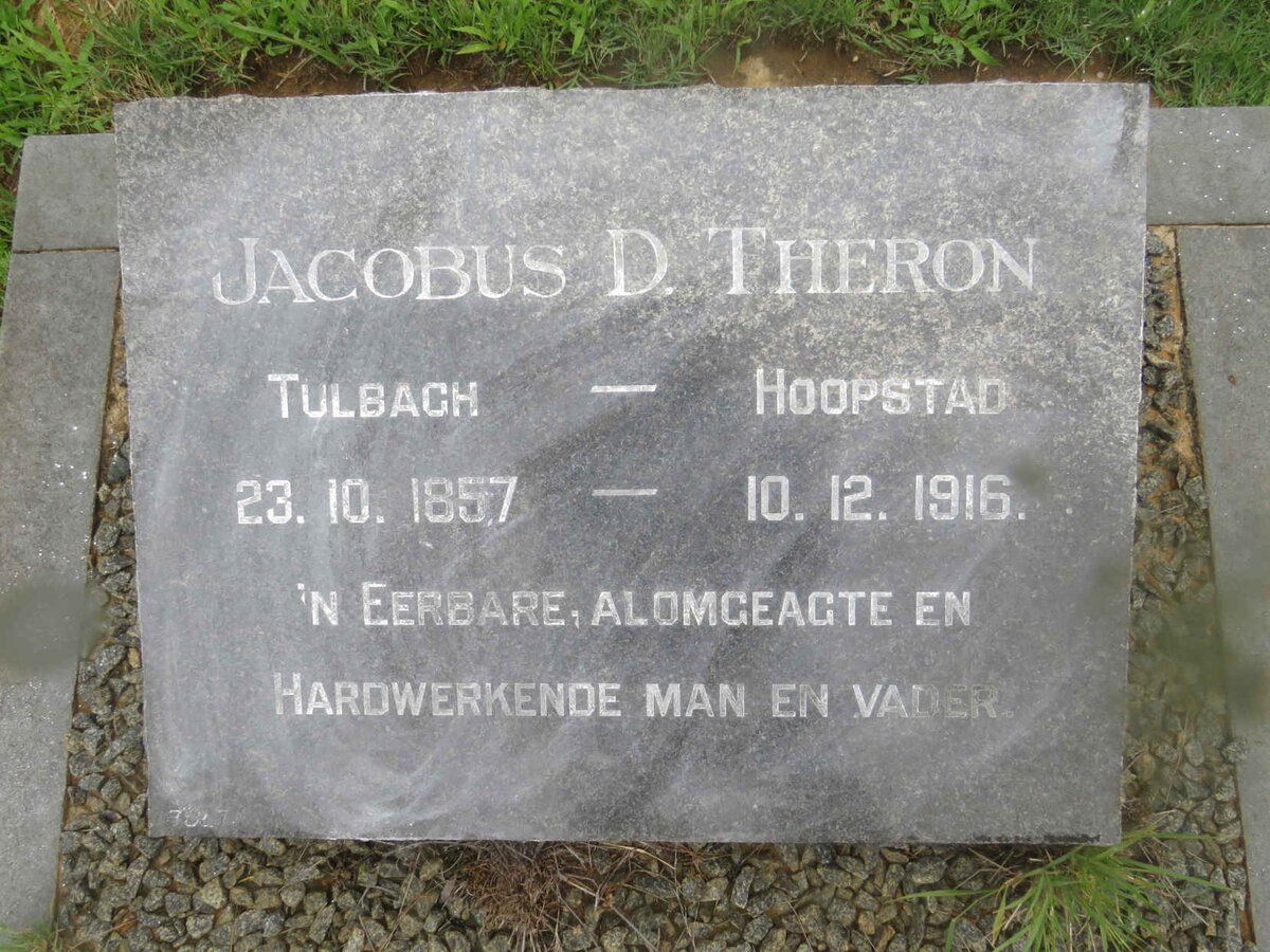 THERON Jacobus D. 1857-1916