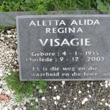 VISAGIE Aletta Alida Regina 1915-2003