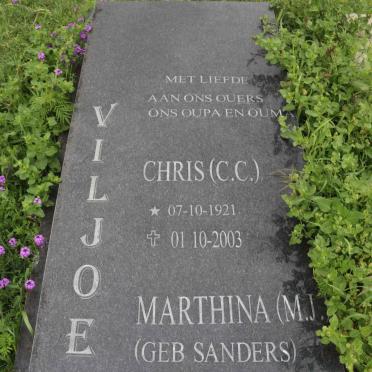 VILJOEN C.C. 1921-2003 &amp; SANDERS M.J. 1926-2003