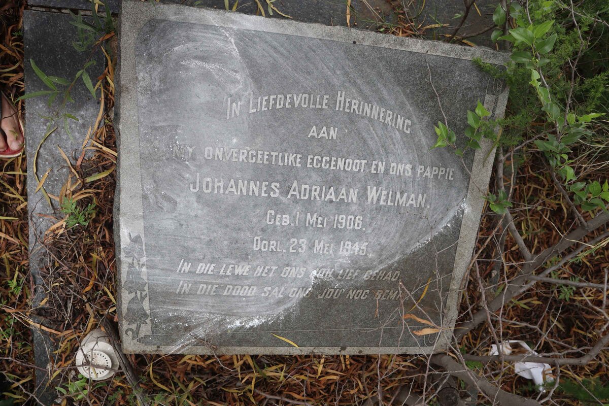 WELMAN Johannes Adriaan 1906-1945