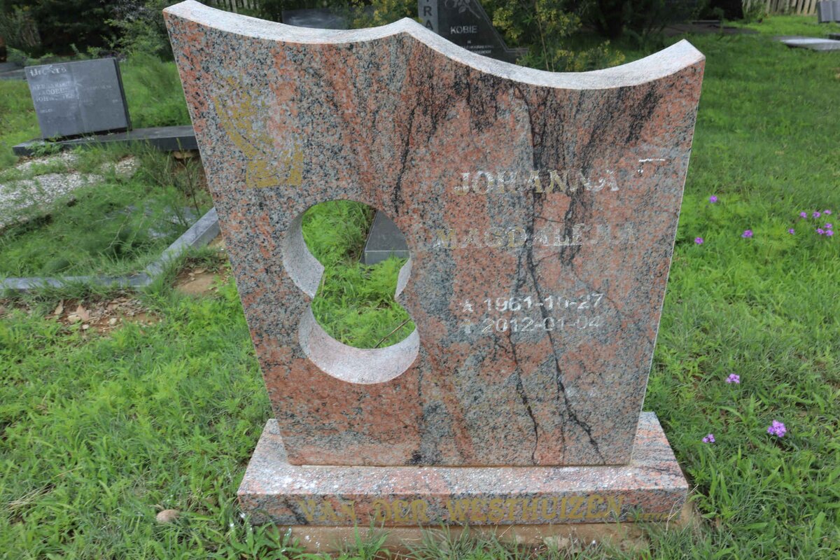 WESTHUIZEN Johanna Magdalena, van der 1961-2012