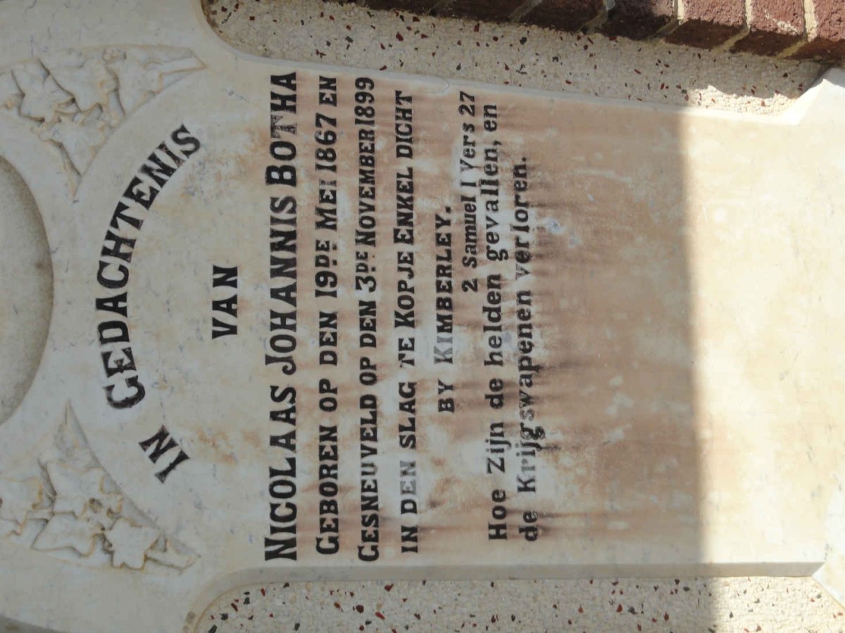 BOTHA Nicolaas Johannis 1867-1899