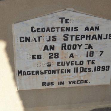 ROOYEN Ignatius Stephanus, van 1877-1899