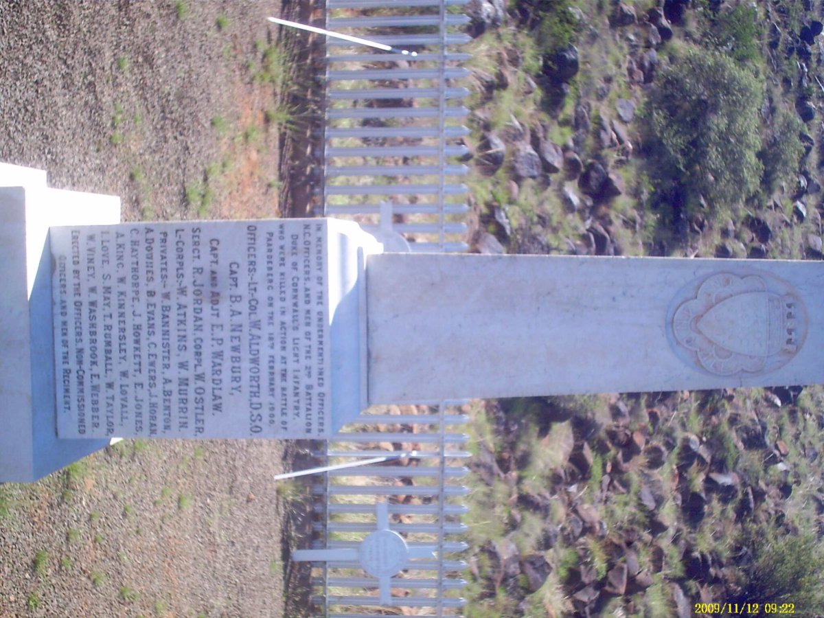 1. Monument of unmentioned officers and N.C. Officers