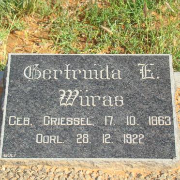 WÜRAS Gertruida L. nee GRIESSEL 1863-1922