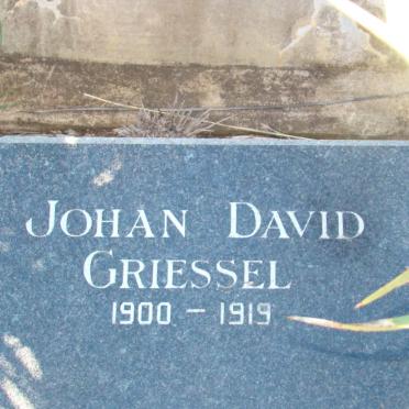 GRIESSEL Johan David 1900-1919