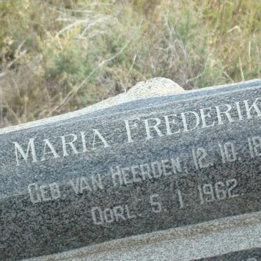 VISSER Maria Frederika nee VAN HEERDEN 1890-1962