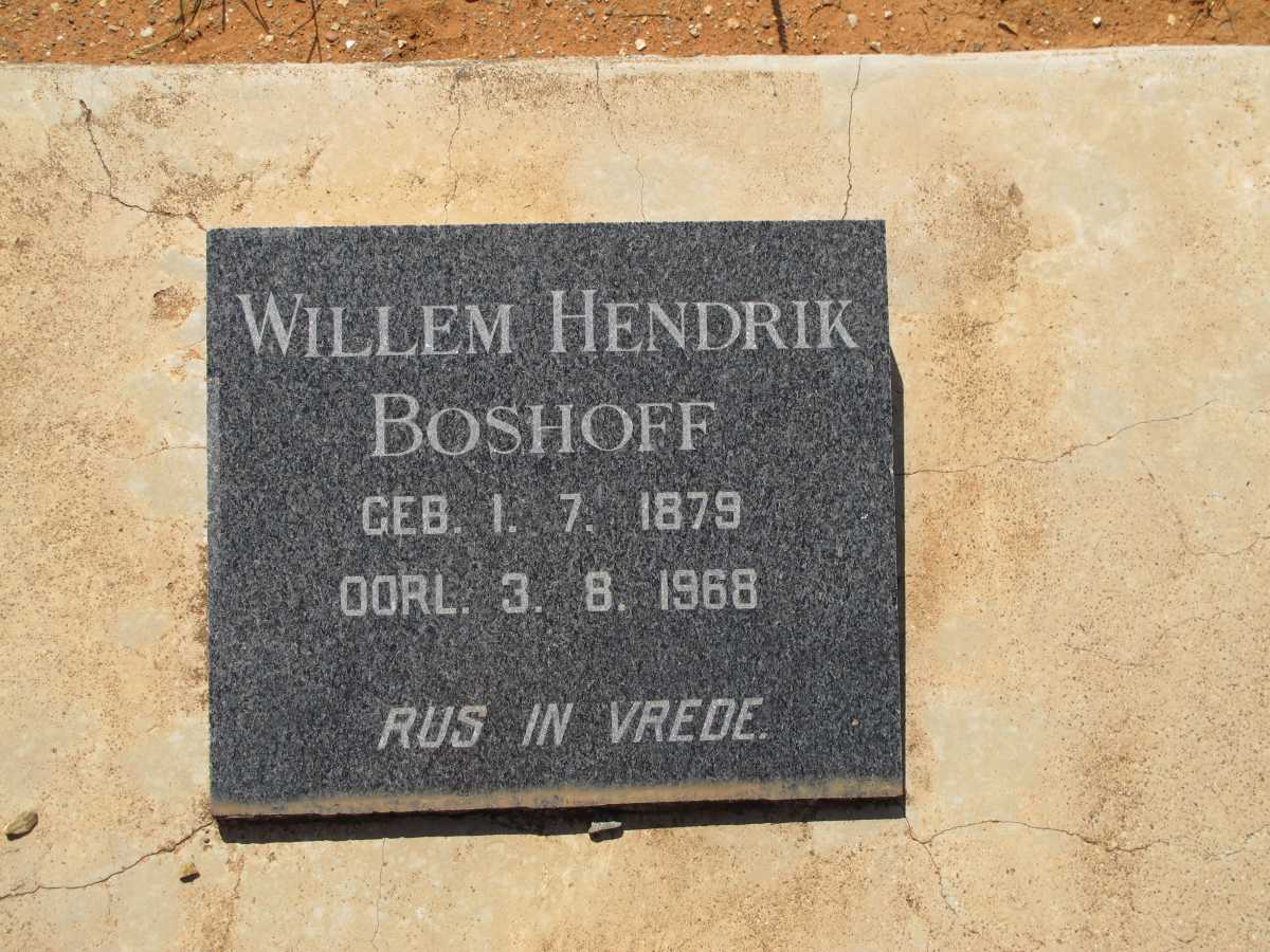 BOSHOFF Willem Hendrik 1879-1968