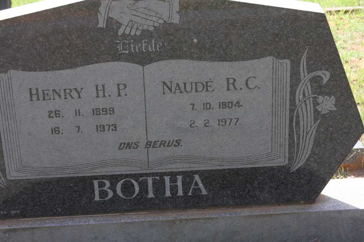 BOTHA Henry H.P. 1899-1973 &amp; Naudé R.C. 1904-1977