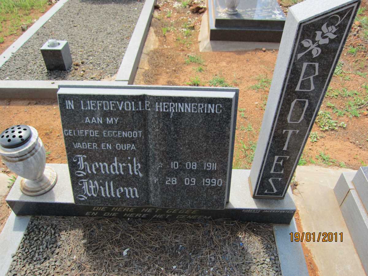 BOTES Hendrik Willem 1911-1990