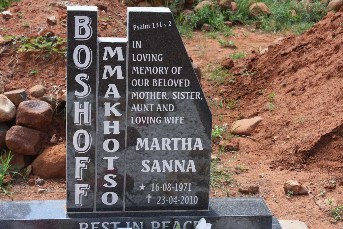 BOSHOFF Martha Sanna 1971-2010