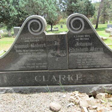 CLARKE Samuel Robert  -1981 &amp; Johanna Elizabeth Maria 1880-1974