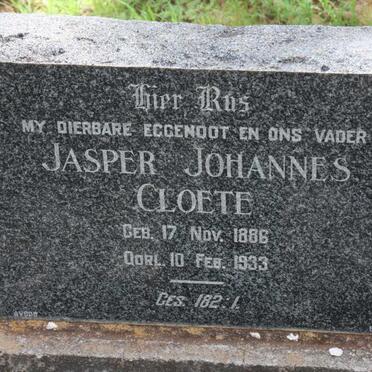 CLOETE Jasper Johannes 1886-1933