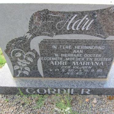 CORDIER Adri Mariana nee VILJOEN 1950-1990