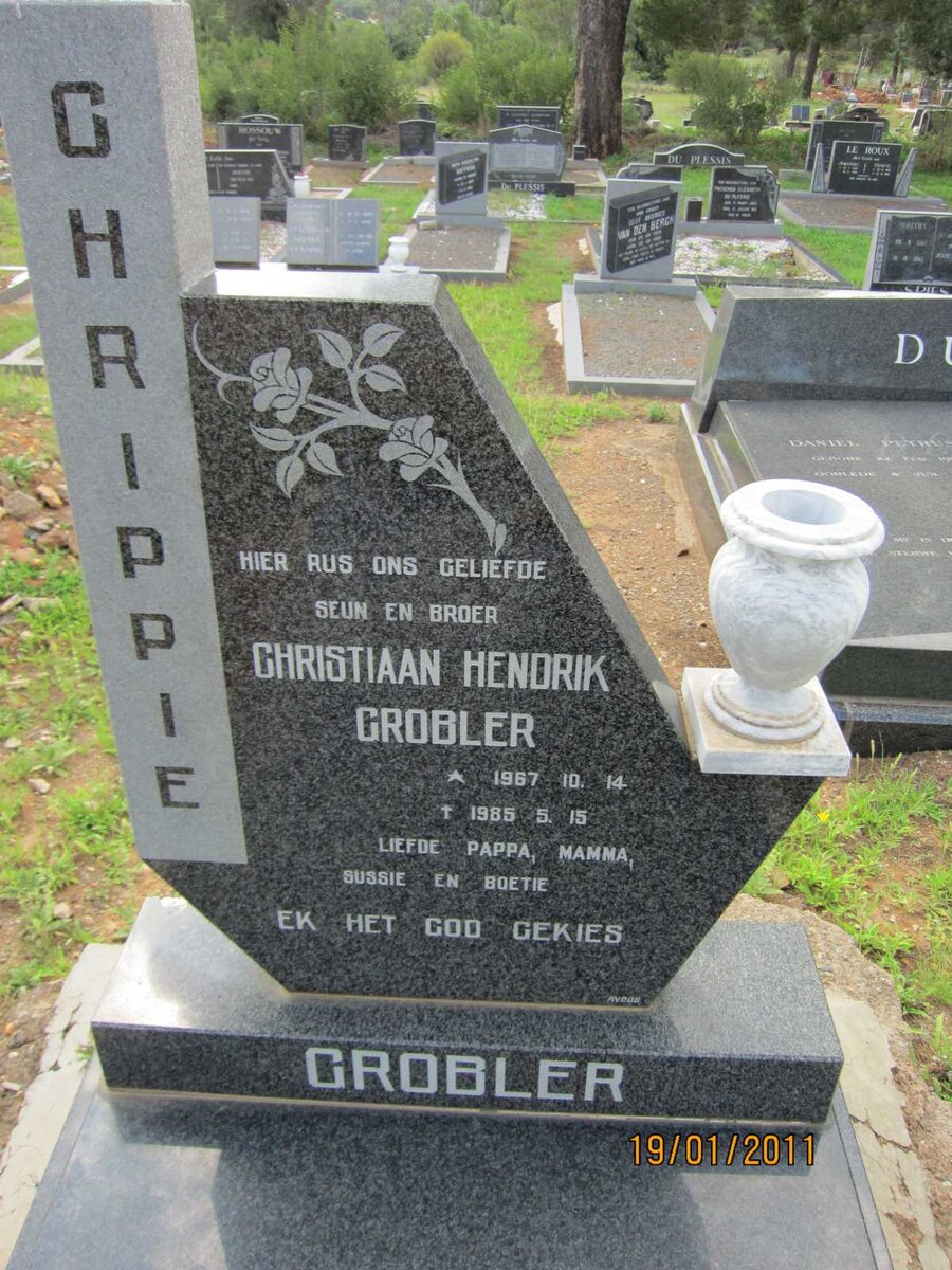 GROBLER Christiaan Hendrik 1967-1985