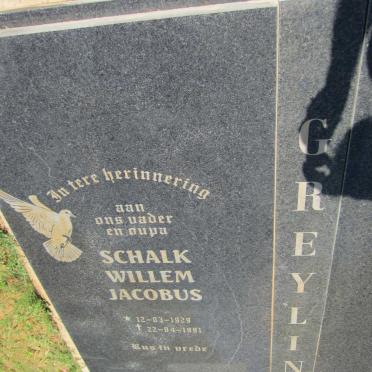 GREYLING Schalk Willem Jacobus 1929-1991 &amp; Magdalena Susanna 1931-1995 &amp; 