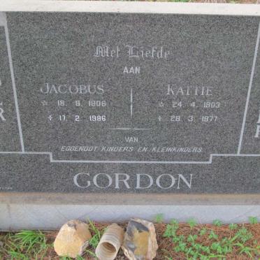 GORDON Jacobus 1906-1986 &amp; Kattie 1903-1977