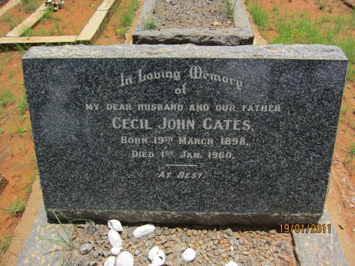 GATES Cecil John 1898-1960