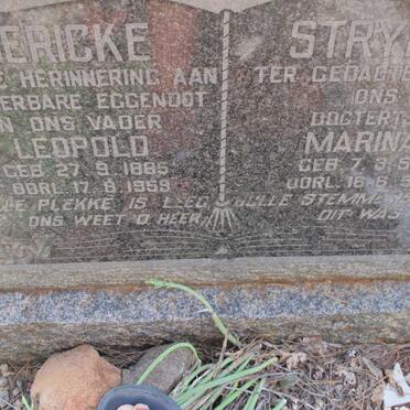 GERICKE Leopold 1885-1959 :: STRYDOM Marina 1959-1959