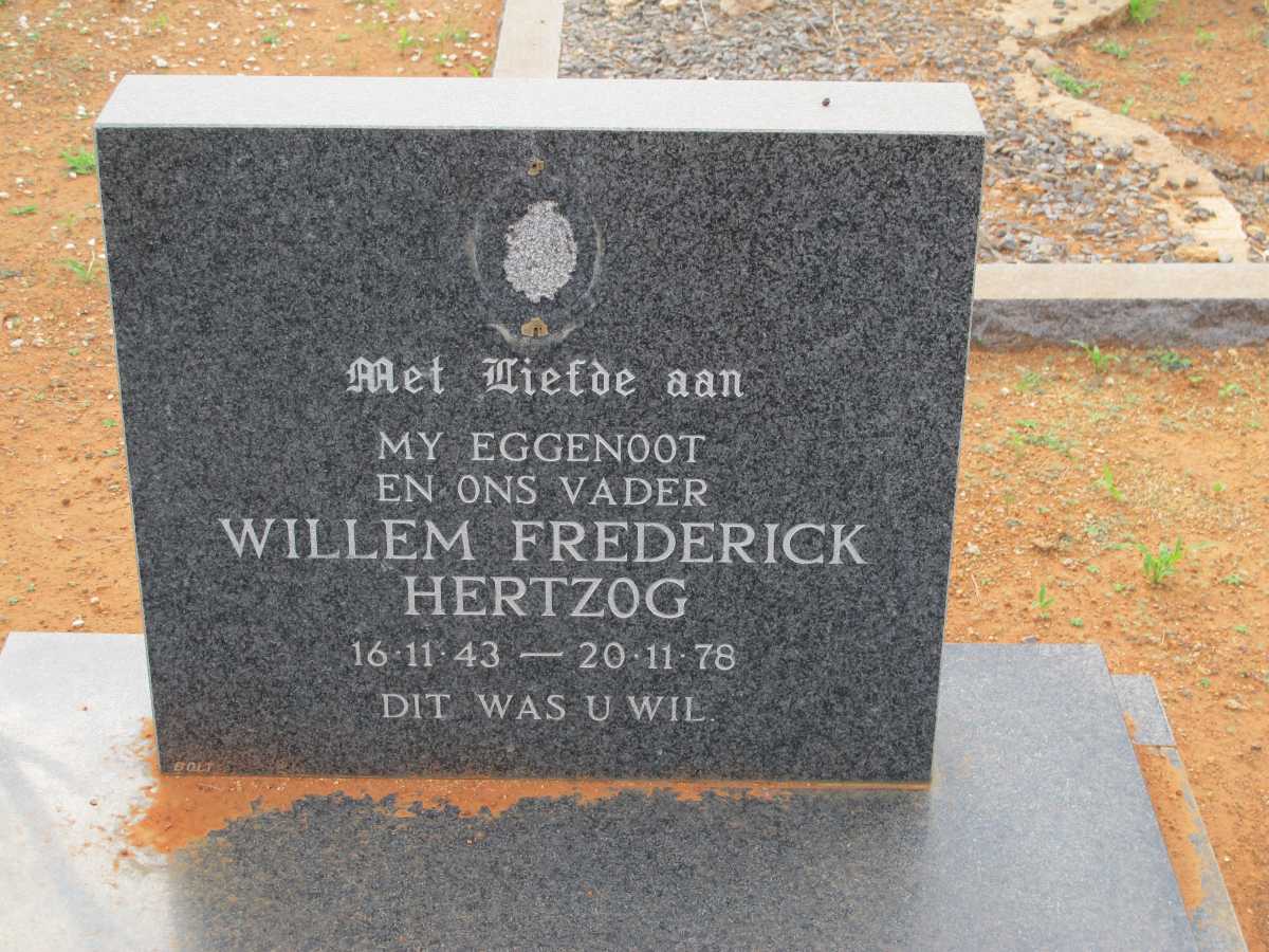 HERTZOG Willem Frederick 1943-1978