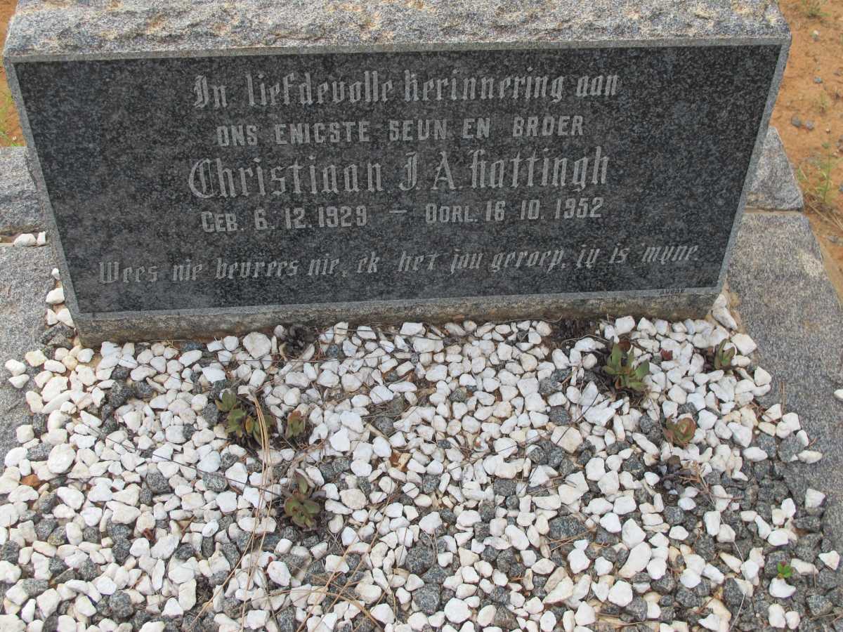 HATTINGH Christiaan J.A. 1929-1952