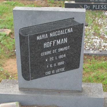 HOFFMAN Maria Magdalena nee DE SWARDT 1904-1980 