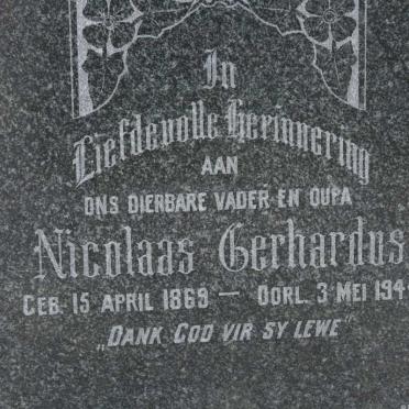 ? Nicolaas Gerhardus 1869-1944