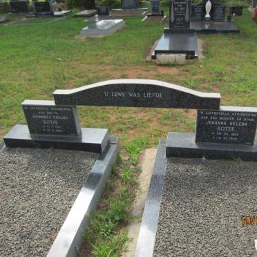 KOTZE Johannes Paulus 1912-1984 &amp; Johanna Helena 1908-1989