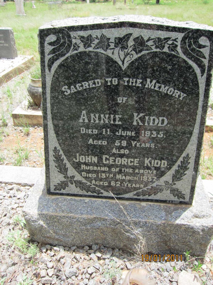 KIDD John George -1937 &amp; Annie -1935