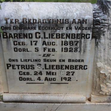 LIEBENBERG Barend C. 1887-1928 :: LIEBENBERG Petrus S. 1927-1929