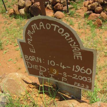 MAOTOANYANE E.M.M. 1960-2003