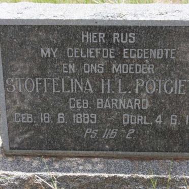 POTGIETER Stoffelina H.L. nee BARNARD 1889-1915
