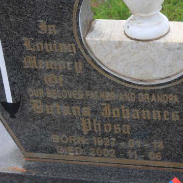 PHOSA Butana Johannes 1927-2002