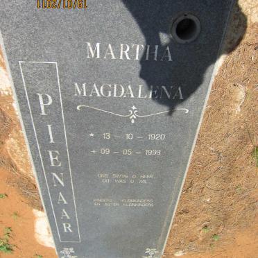 PIENAAR Martha Magdalena 1920-1998