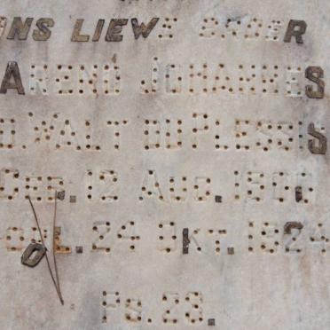 PLESSIS Barend Johannes v.d. Walt, du 1900-1924