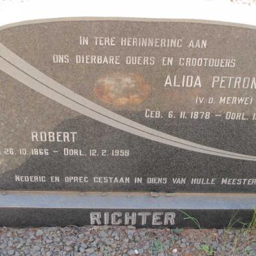 RICHTER Robert 1866-1959 &amp; Alida Petronella VAN DER MERWE 1878-1969