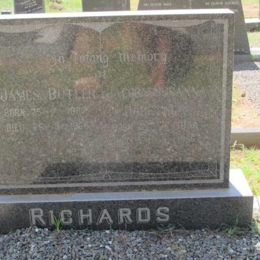 RICHARDS James Butler 1887-1965 &amp; Jacoba Susanna 1894-1966