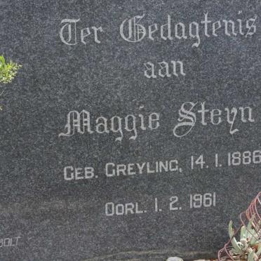 STEYN Maggie nee GREYLING 1886-1961