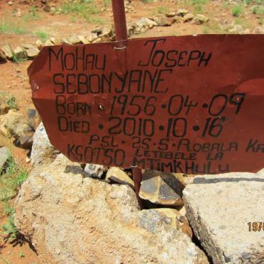 SEBONYANE Mohau Joseph 1956-2010