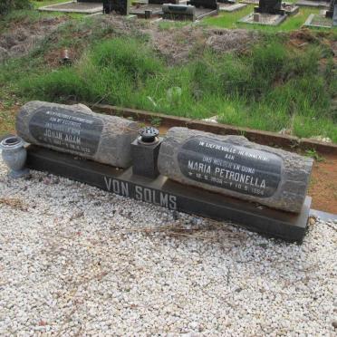 SOLMS Johan Adam, von 1907-1975 &amp; Maria Petronella 1906-1984