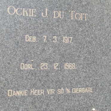 TOIT Ockie J., du 1917-1968